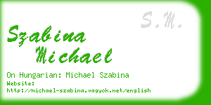 szabina michael business card